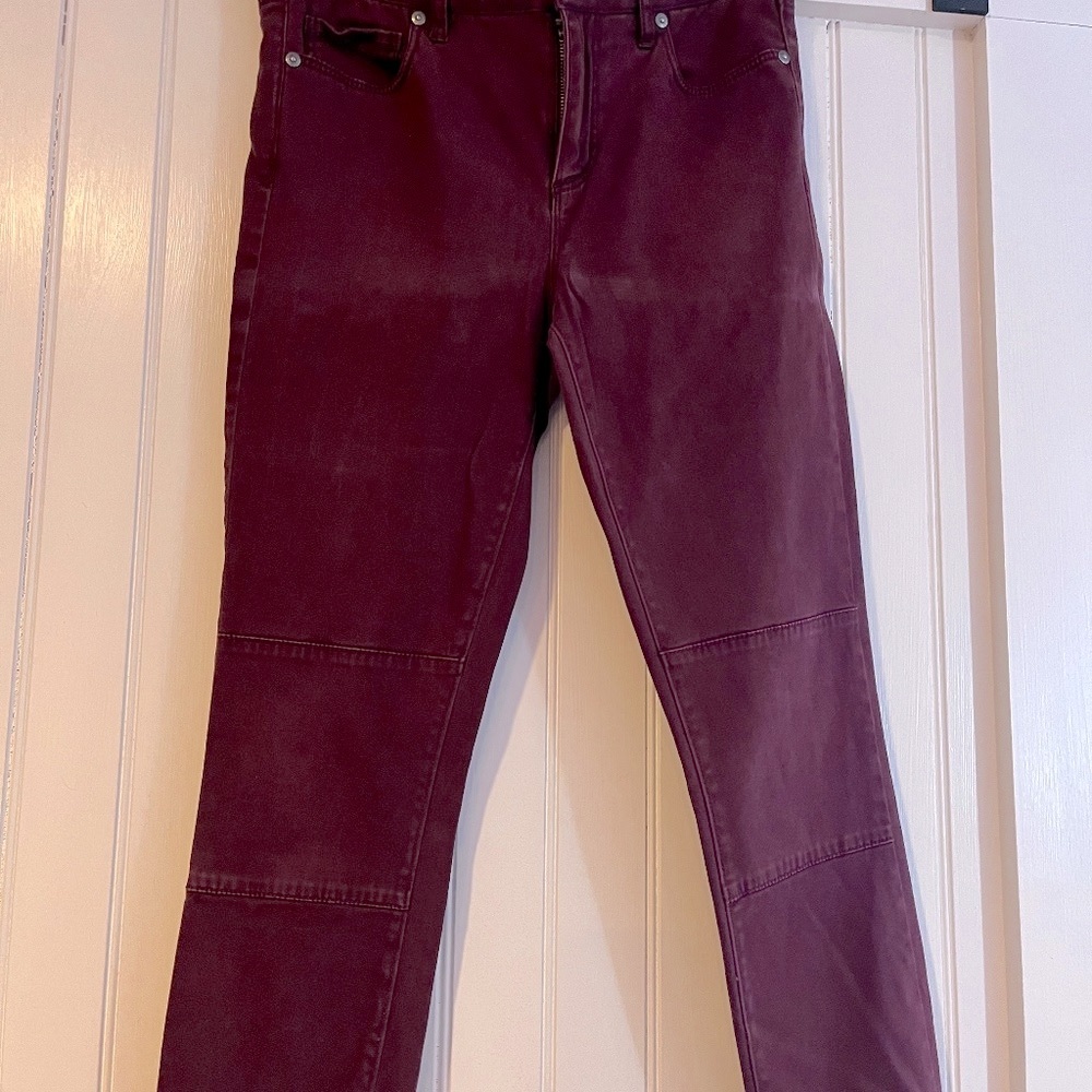 LOFT Burgundy Skinny Jean